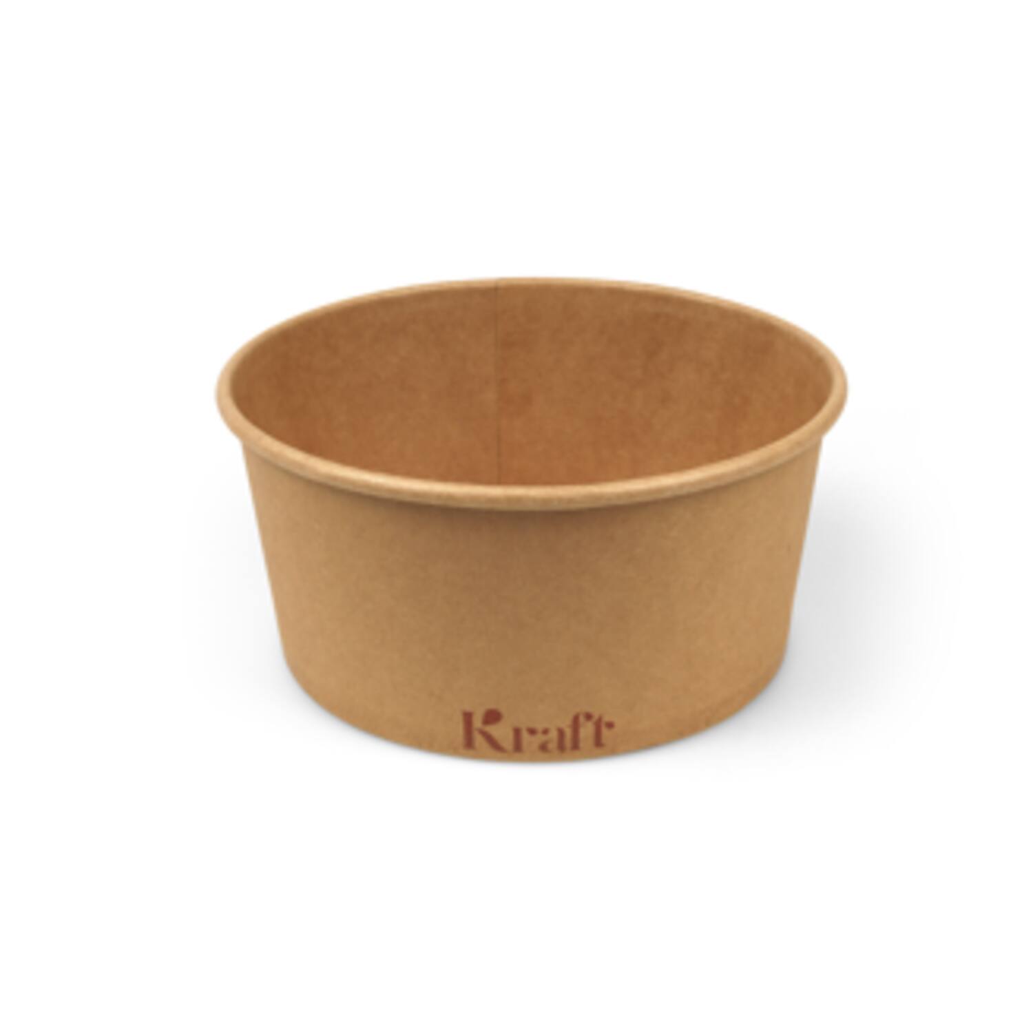 Kraft saladebakken 1250ml karton Ø18,5x6,7cm bruin 6x50st