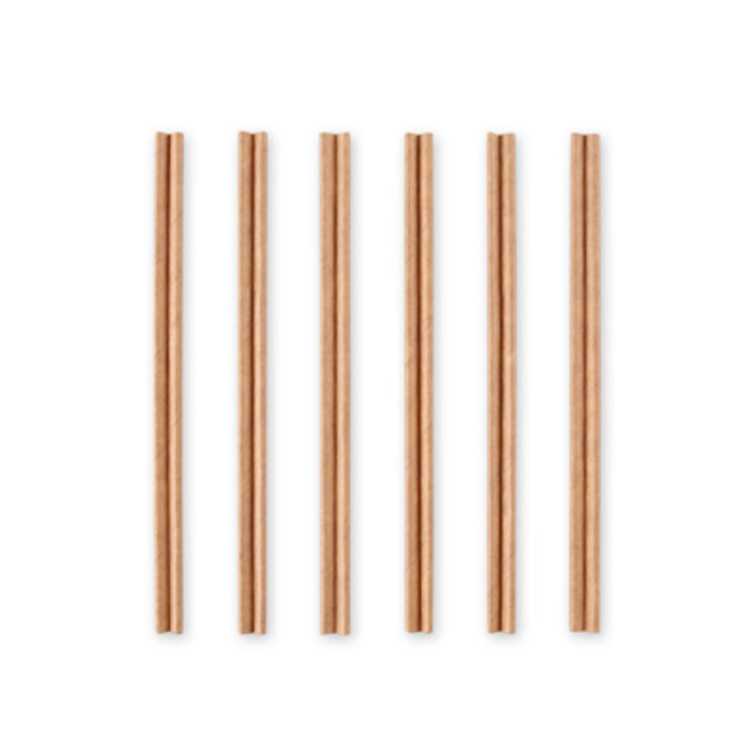 Kraft roerstaafjes papier 11cm bruin 6x1000st