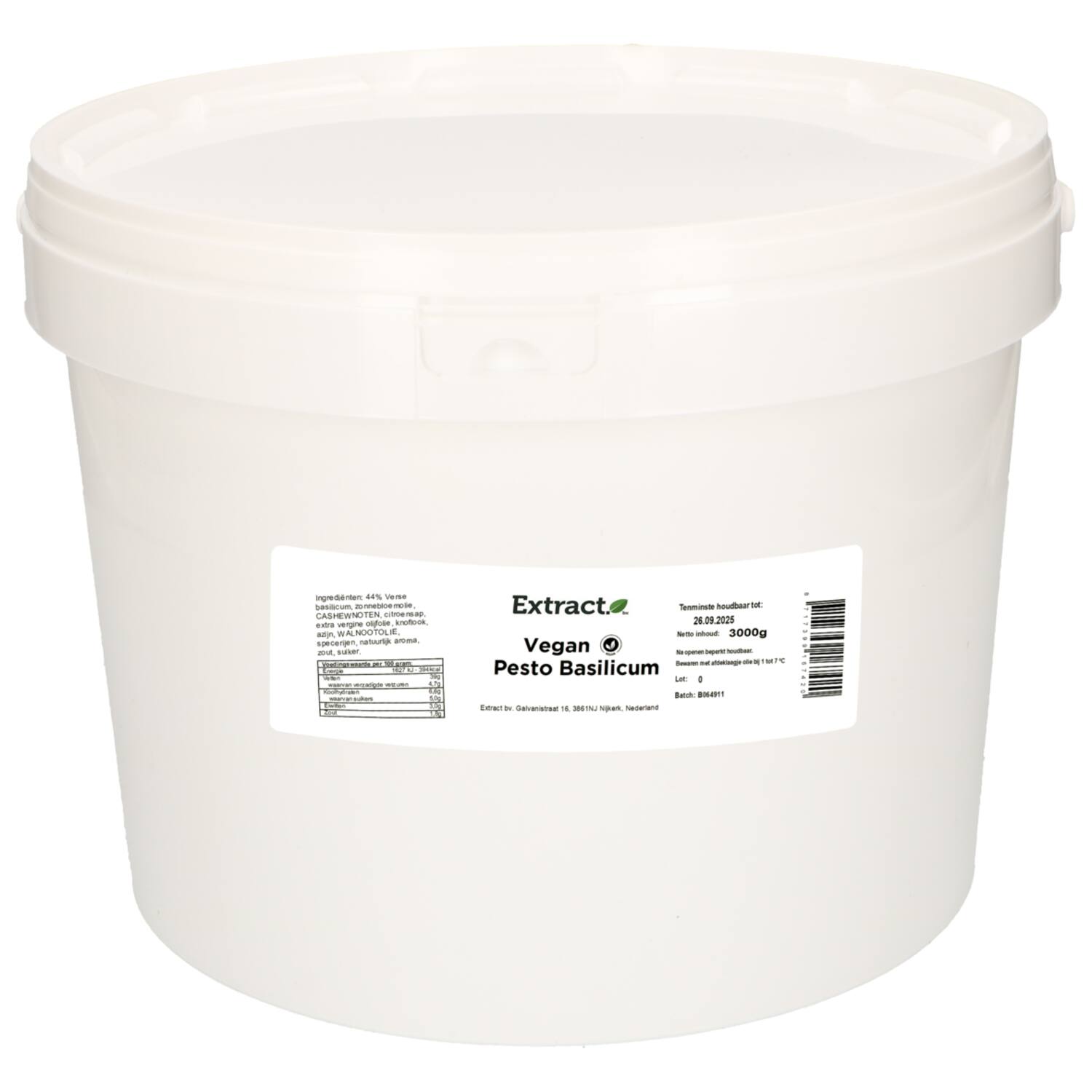 Extract vegan pesto basilicum 3kg stuk