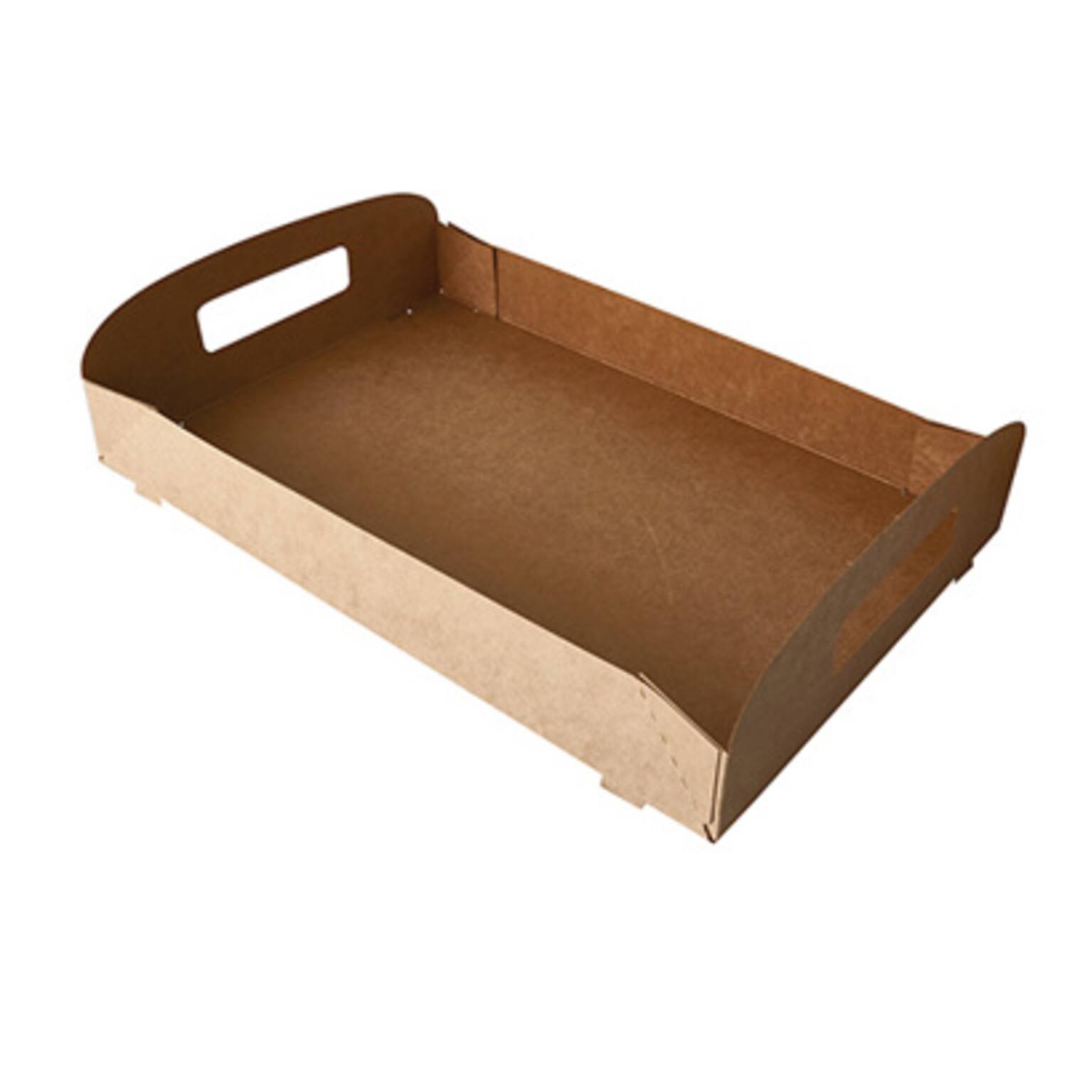 100% Fair draagtrays bruin karton 4,5x45,7x30,7cm 5x10st