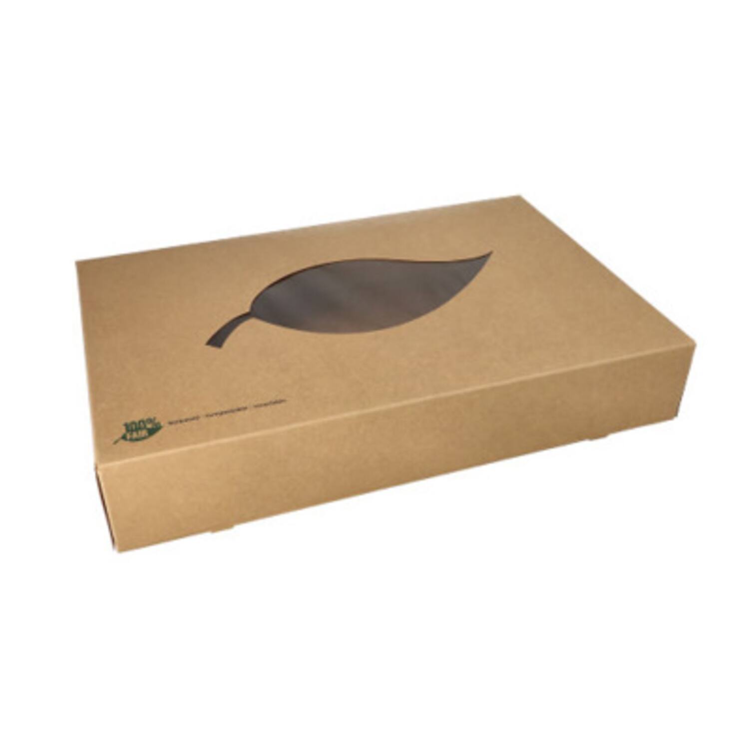 100% Fair cateringdozen met venster karton 8x46x31cm 5x10st