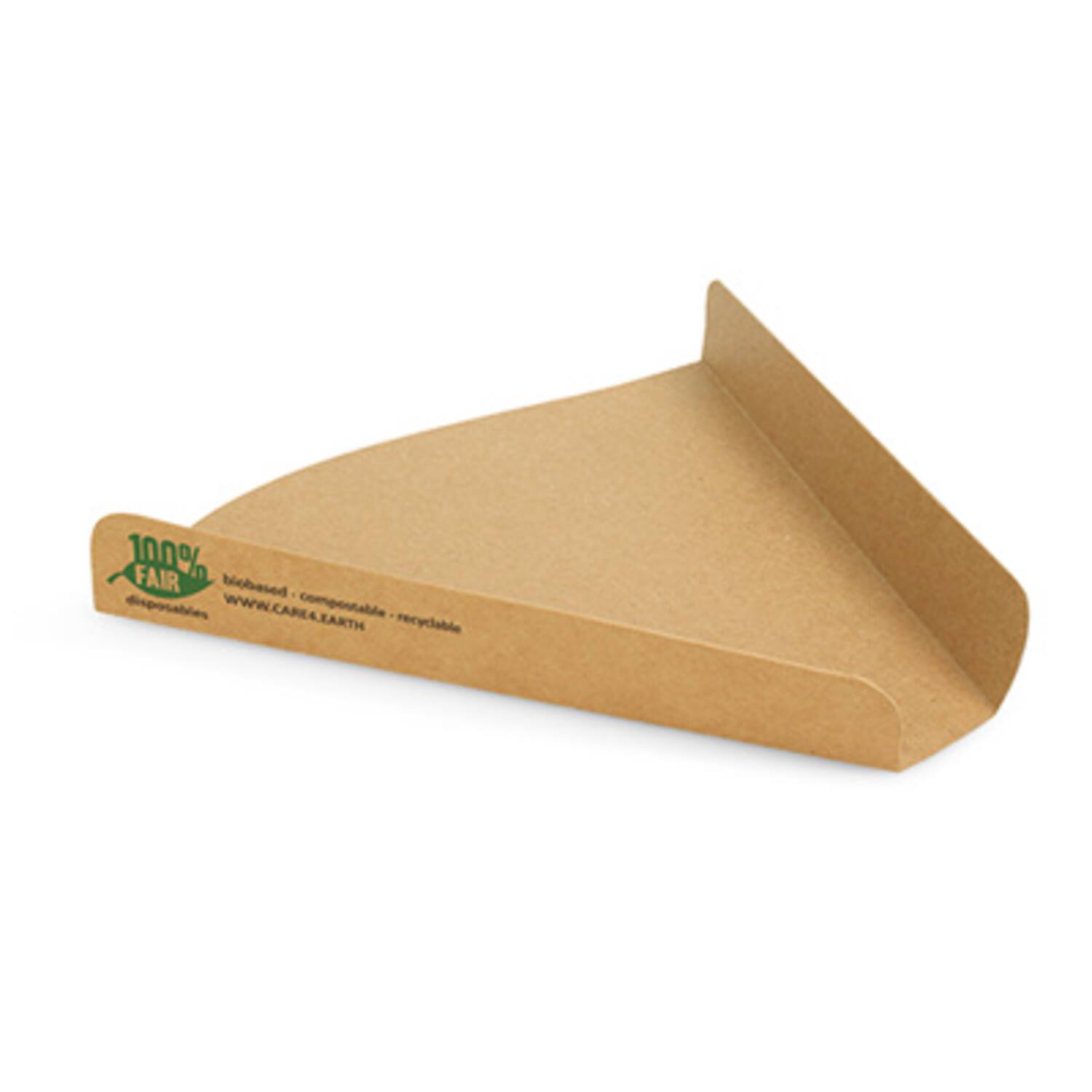 100% Fair pizza punten bruin karton 183x171x25mm 12x80st
