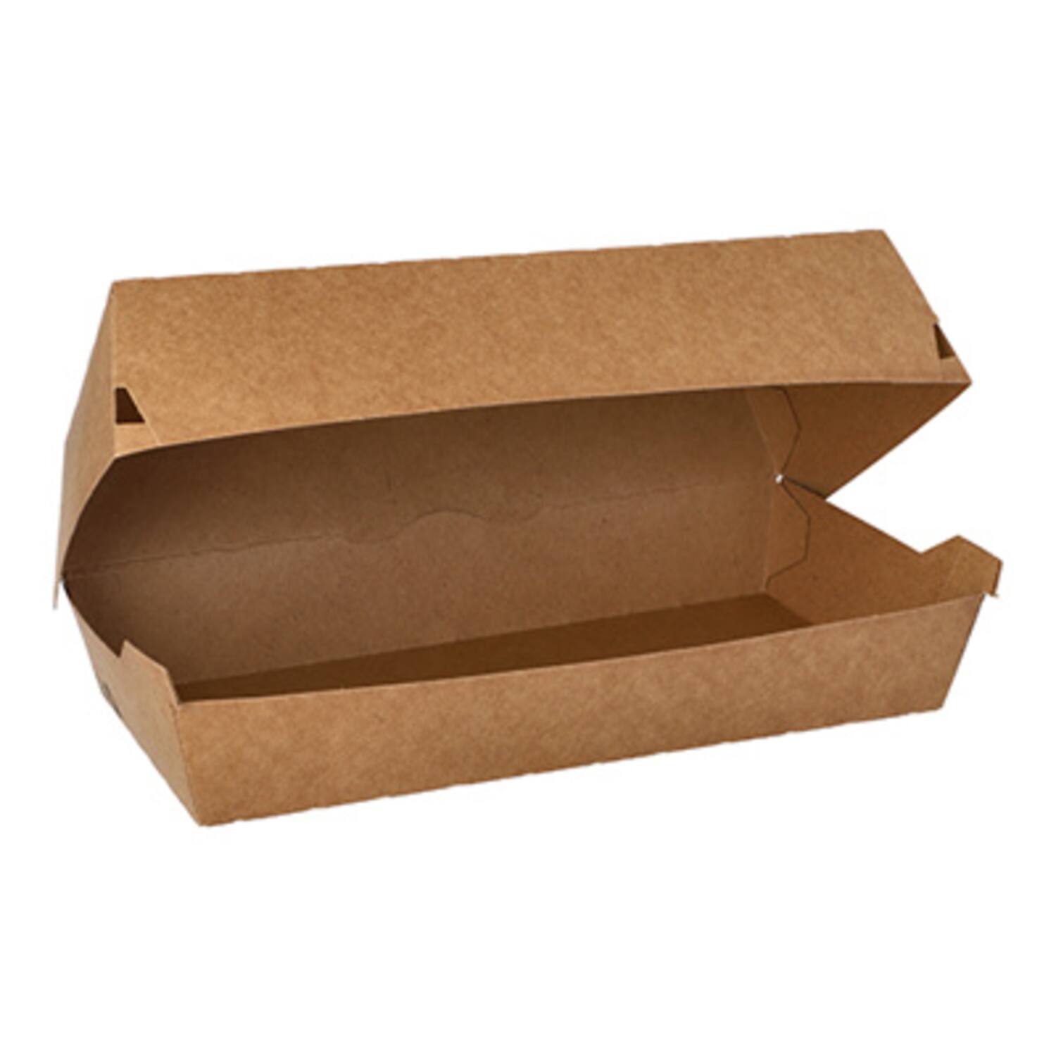 100% Fair baguetteboxen bruin karton 220x105x75mm 7x25st