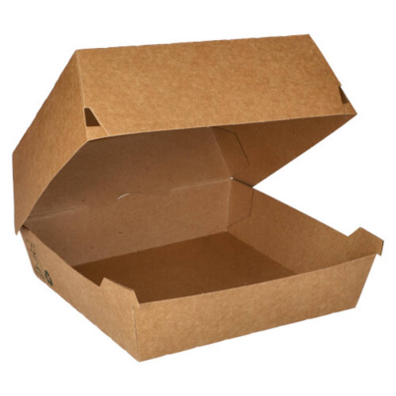 100% Fair hamburgerboxen Giant bruin 155x155x90mm 9x25st