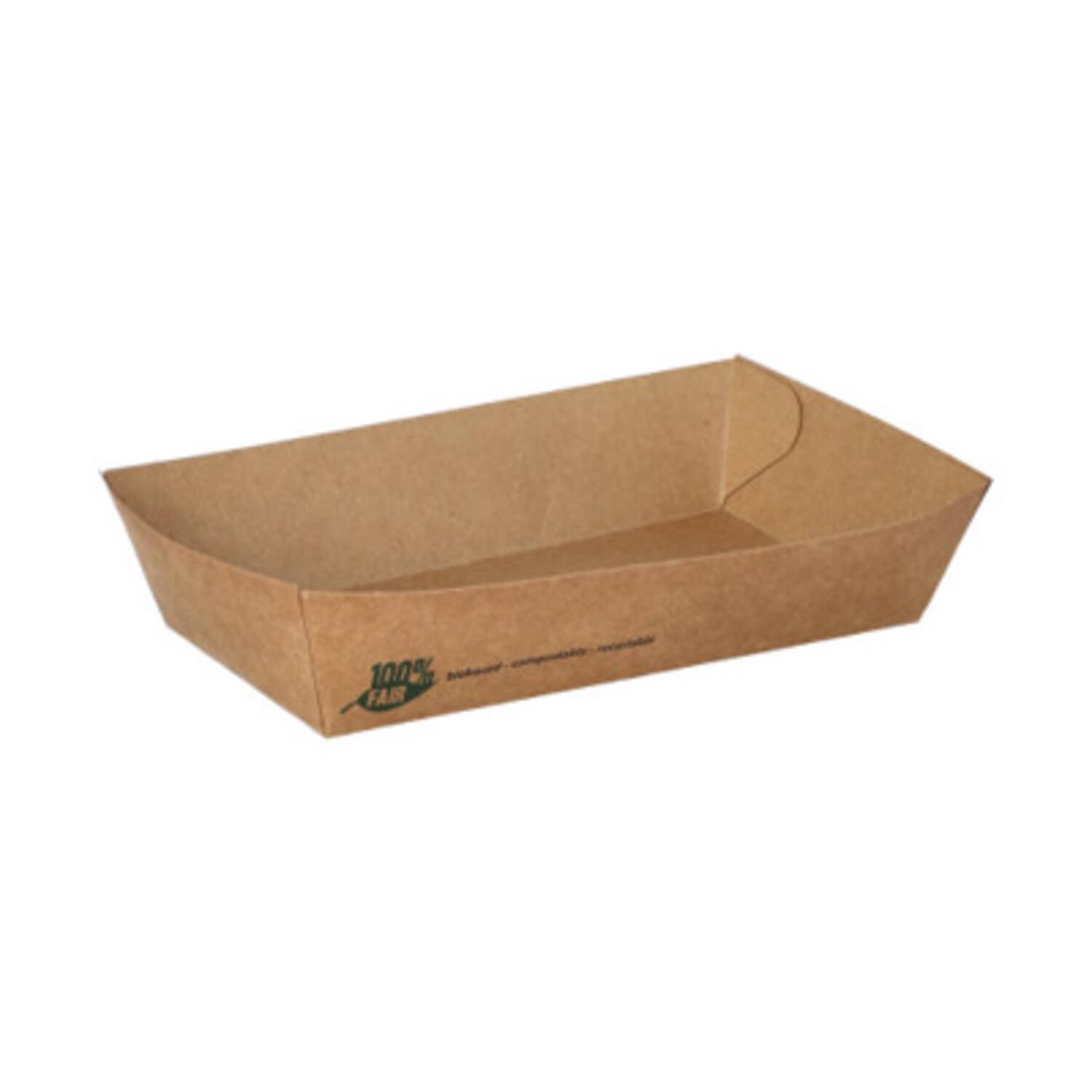 100% Fair snackbakjes A14 bruin karton 155x85x35mm 6x80st