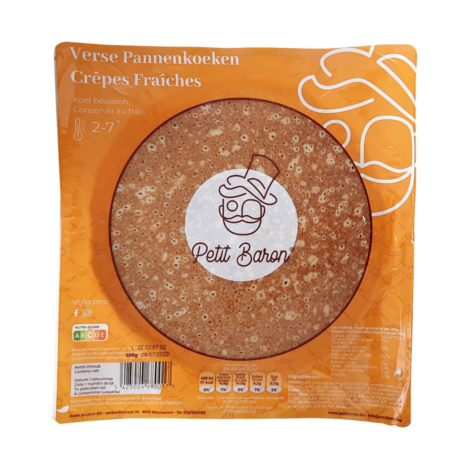 Petit Baron pannenkoeken 12x500g