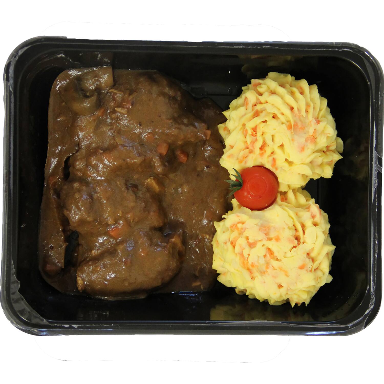Dyne varkenswangen met wortelpuree 500g