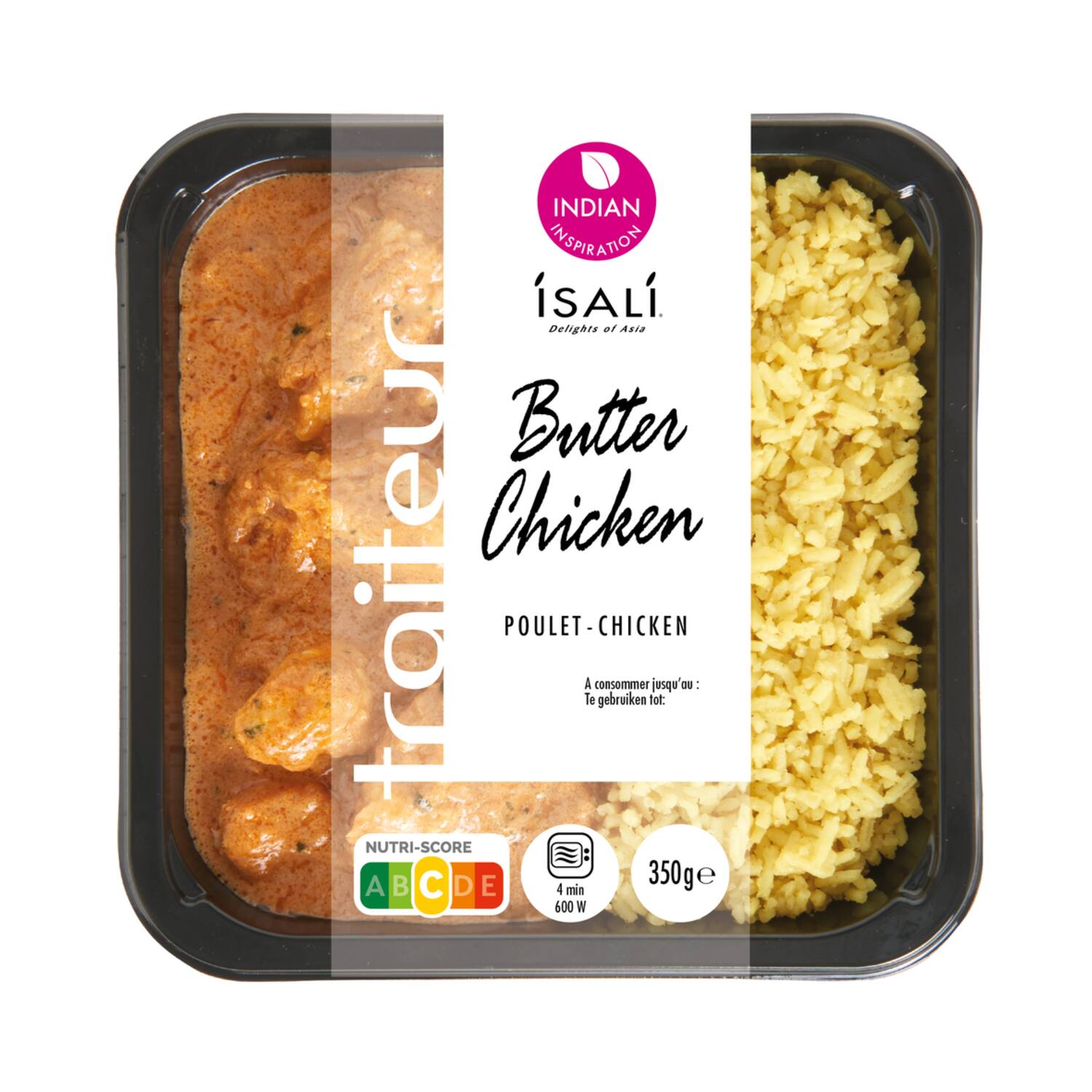 Isali butter chicken met rijst 4x350g