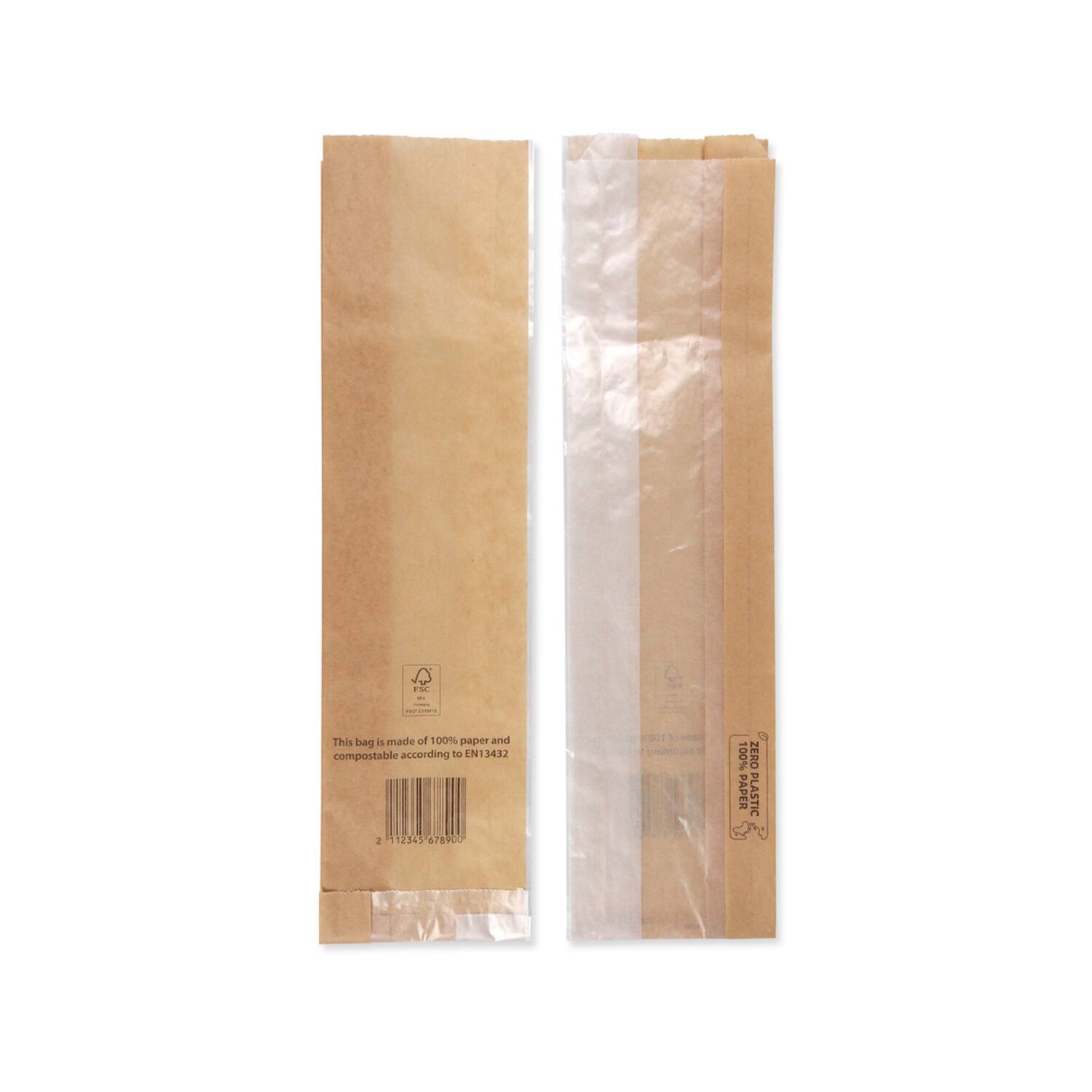 Premium Quality zakken met venster 11/2x3,5x43cm 1000st