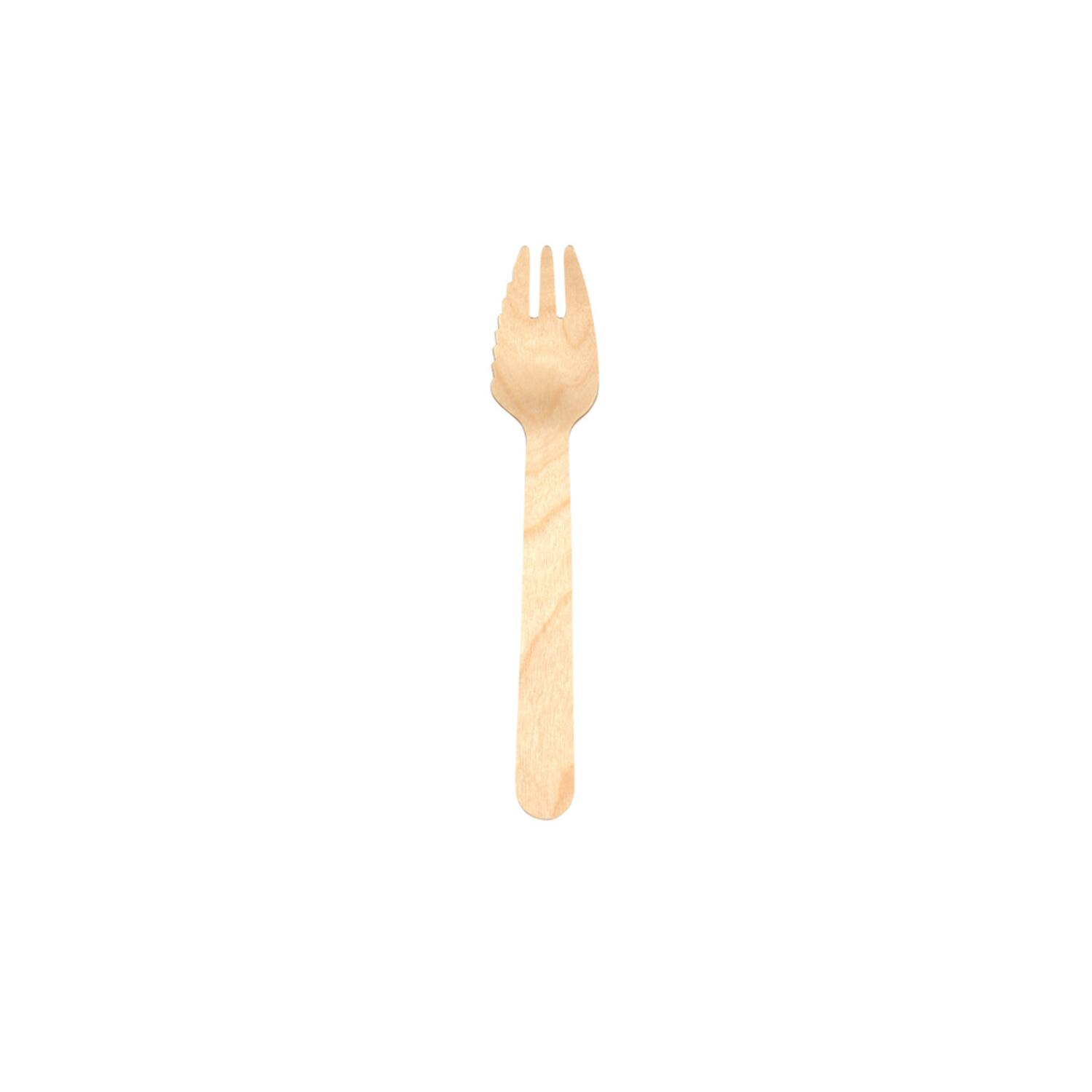 Premium Quality snackvorken hout 13,5cm 10x100st