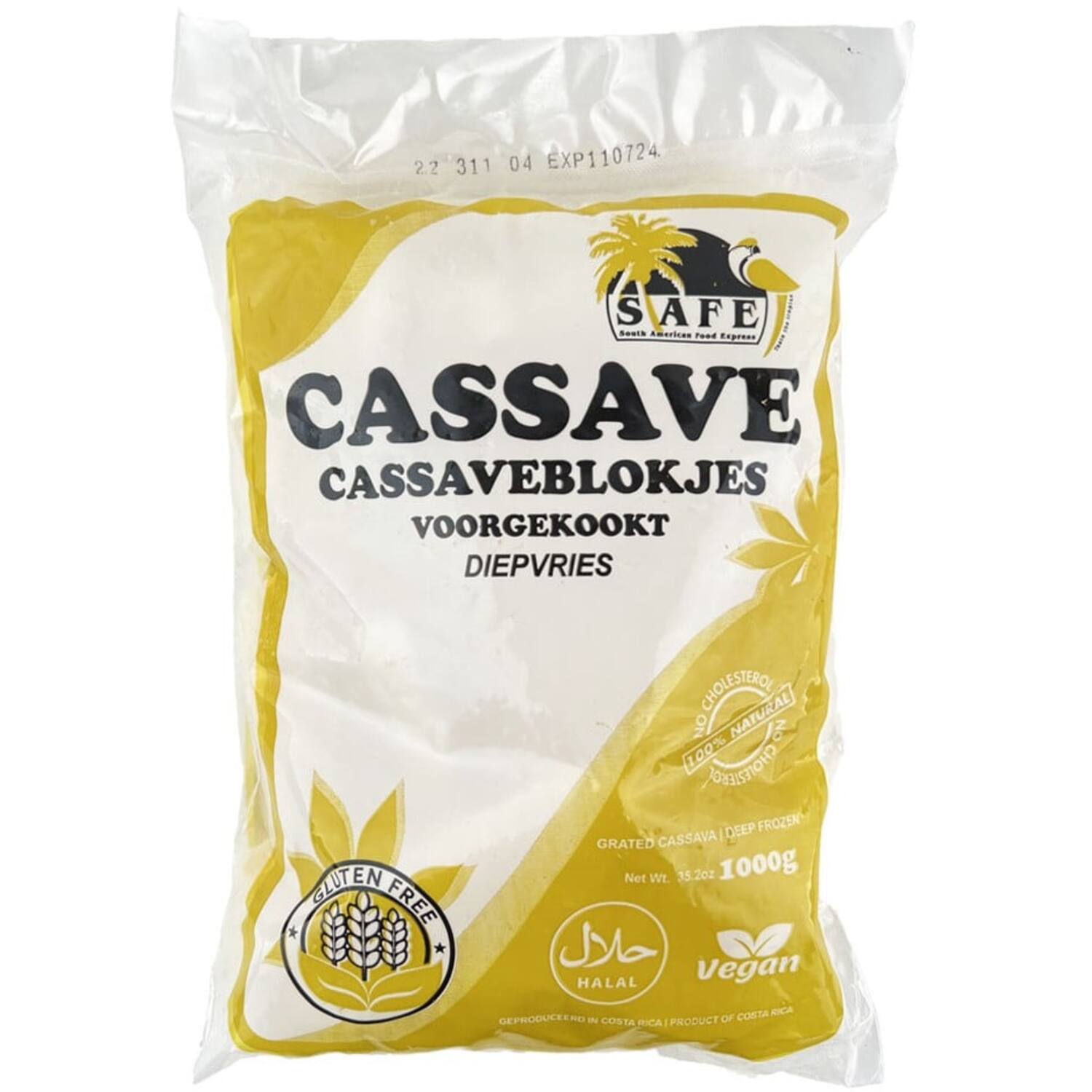 SAFE cassaveblokjes voorgekookt 14x1kg