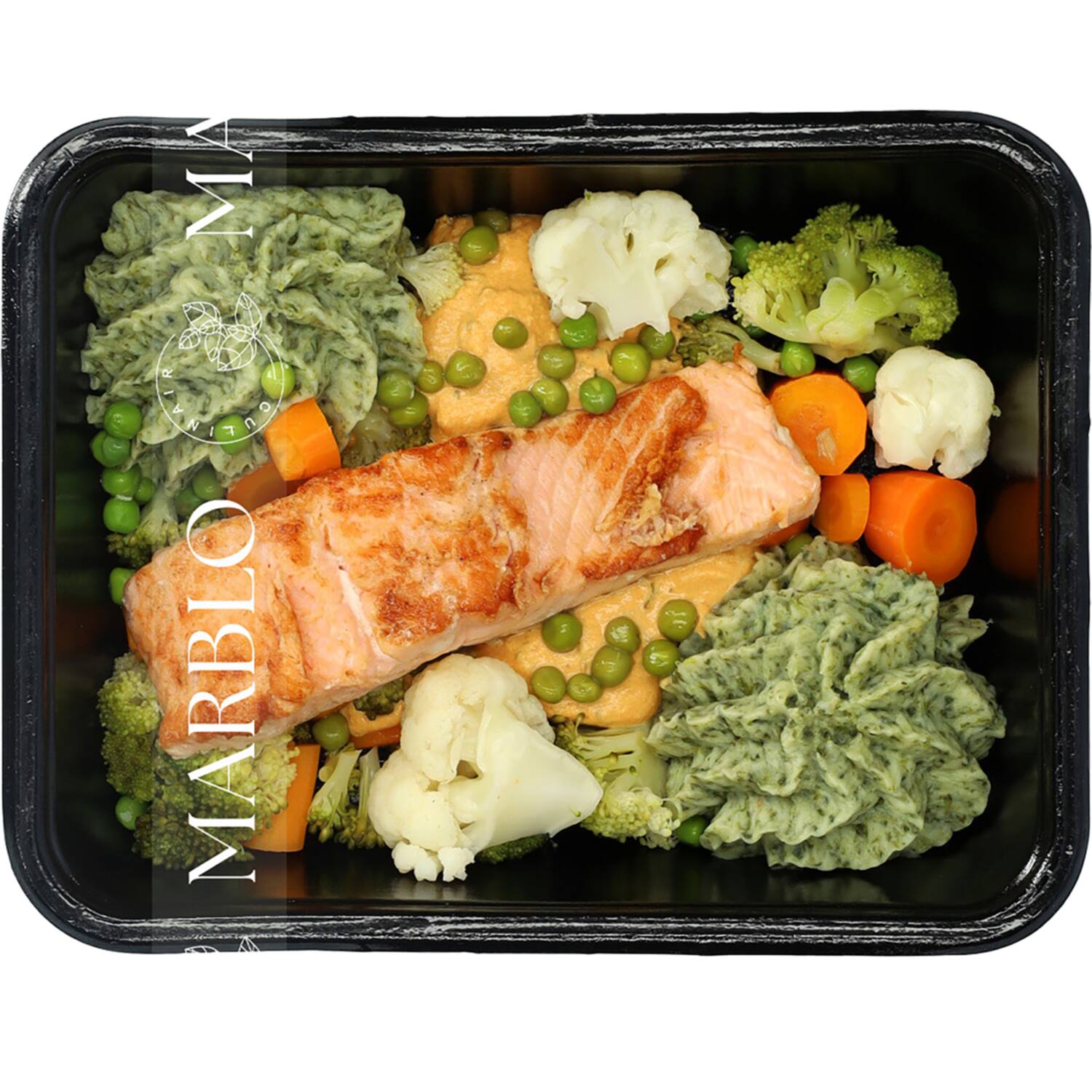 Marblo zalmfilet groentenmix choronsaus spinaziepuree 500g