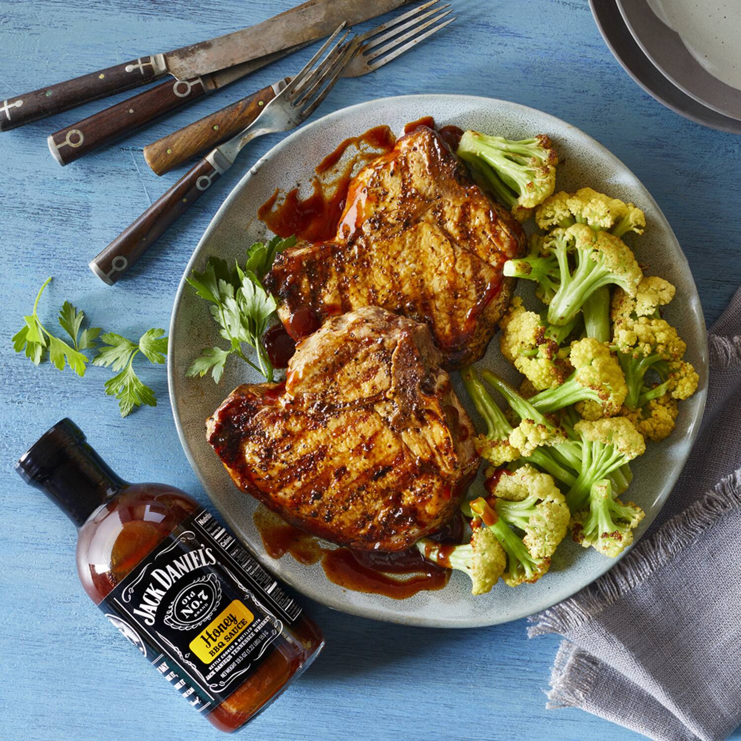 Jack Daniels BBQ honey 6x553g