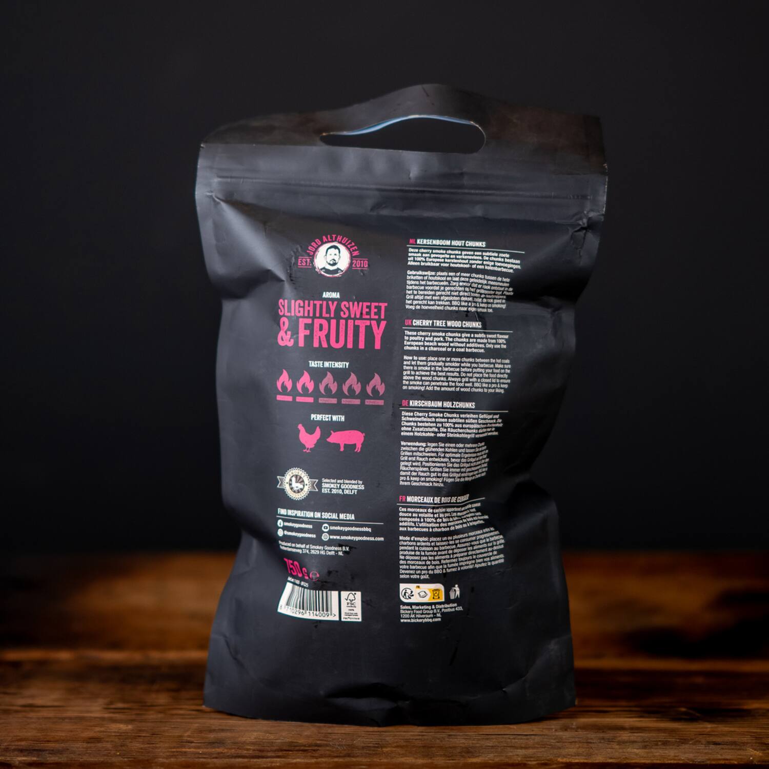 Smokey Goodness barbecuehoutbrokjes kers 6x750g