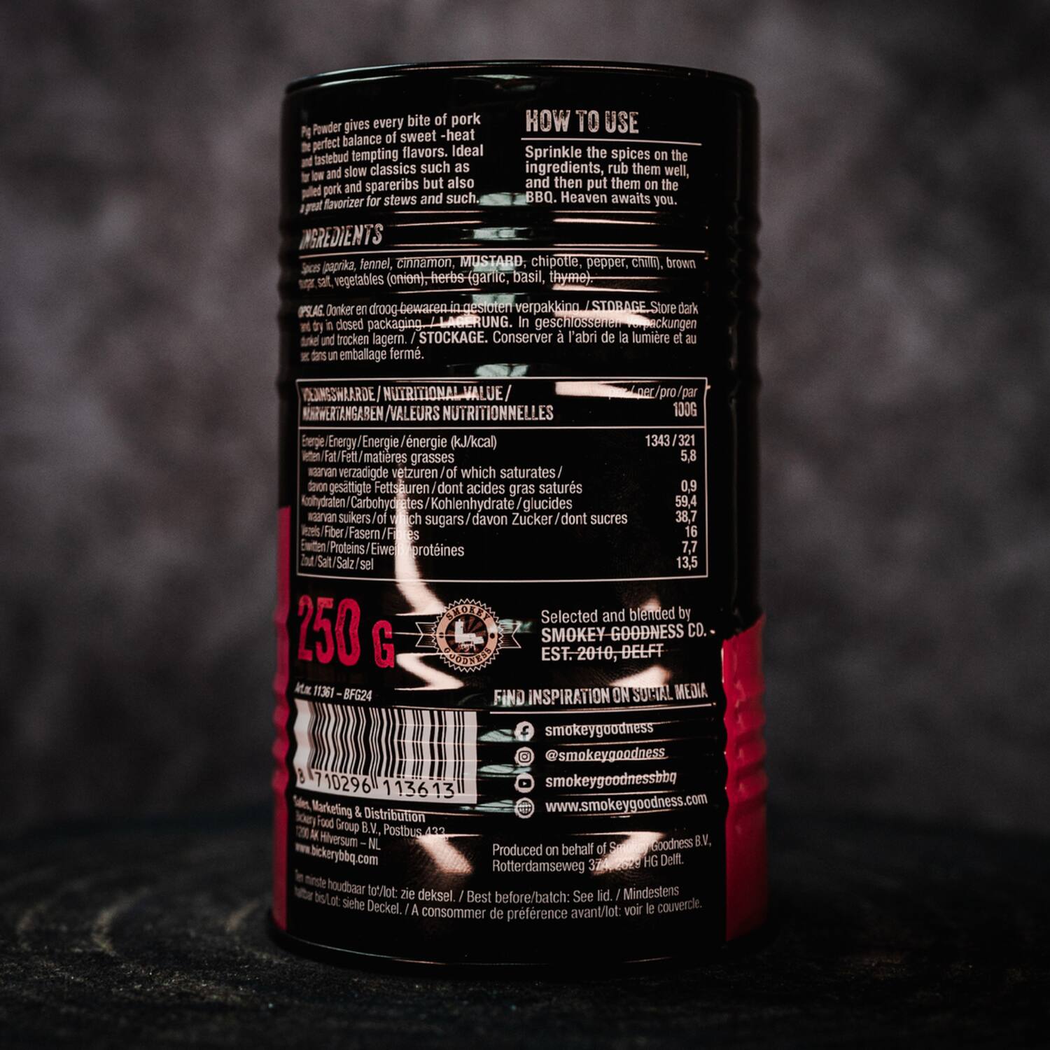 Smokey Goodness barbecuerub Pig Powder 6x250g