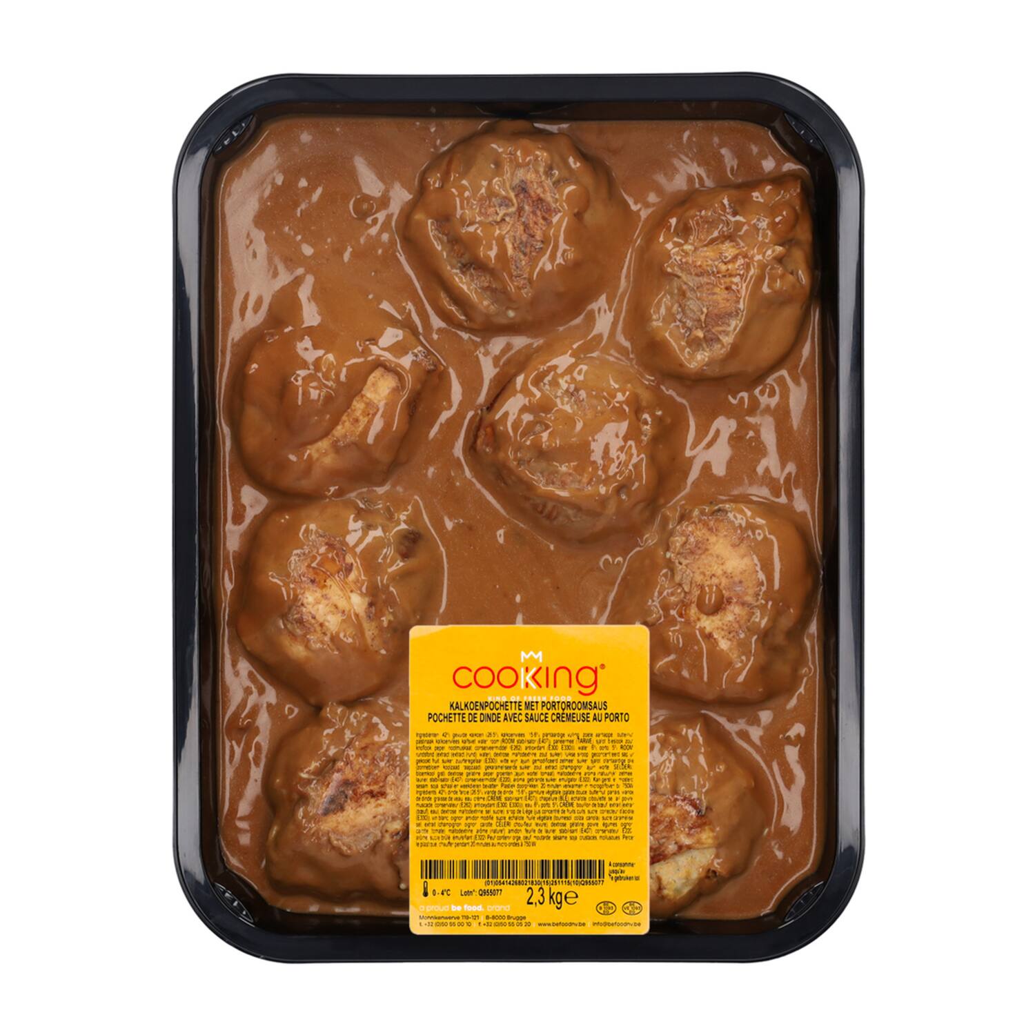 Cookking Kalkoenpochette met portoroomsaus 2,3 kg