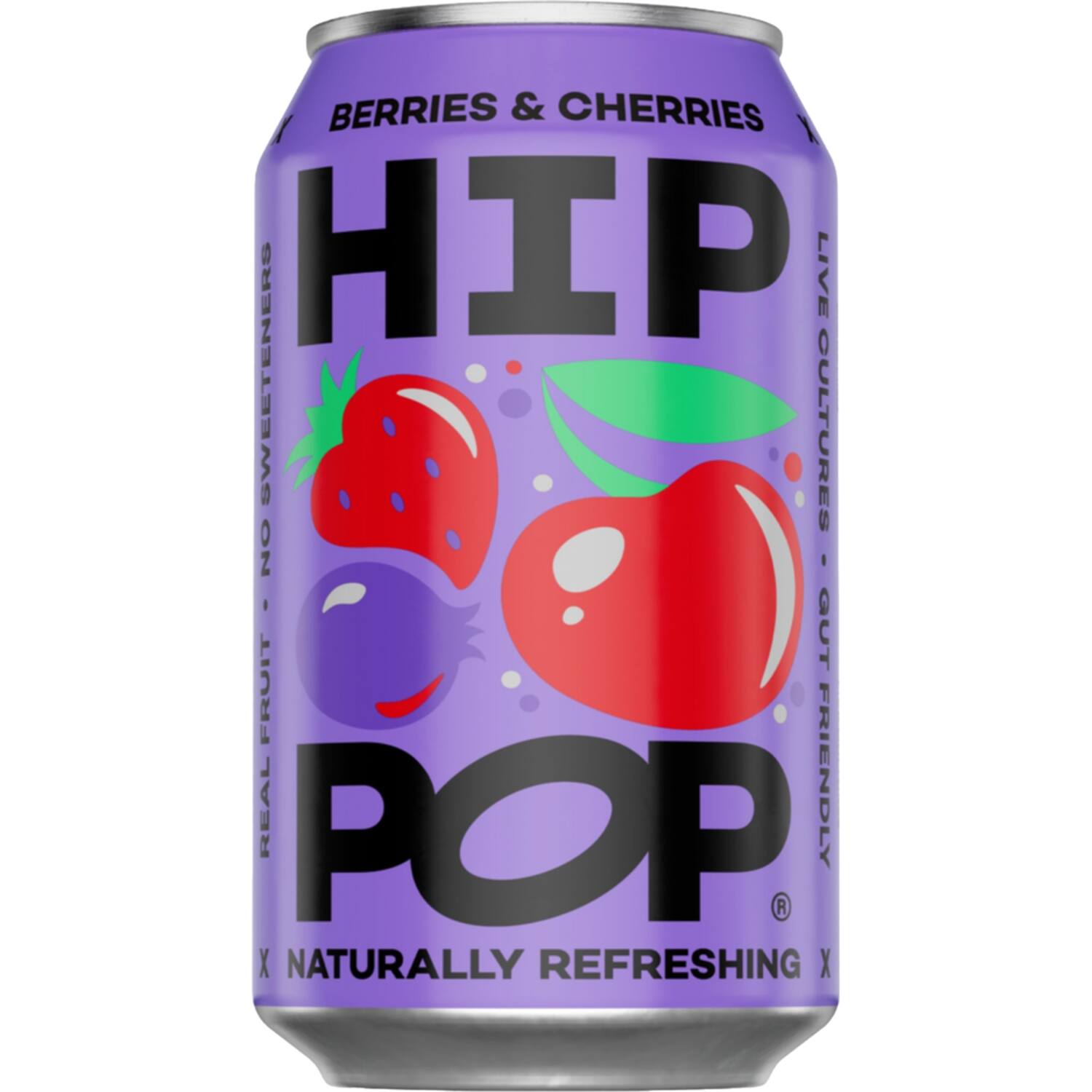 Hip Pop bessen-kersen 12x330ml