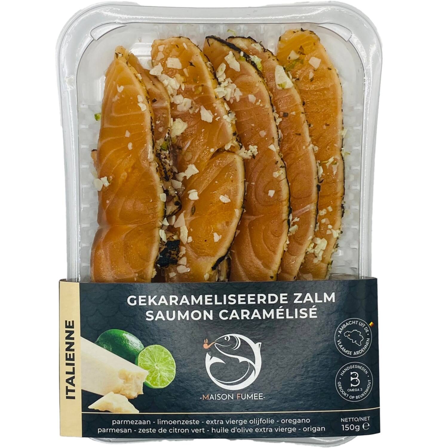 Maison Fumée zalm gerookt gekarameliseerd Italiene 5x150g