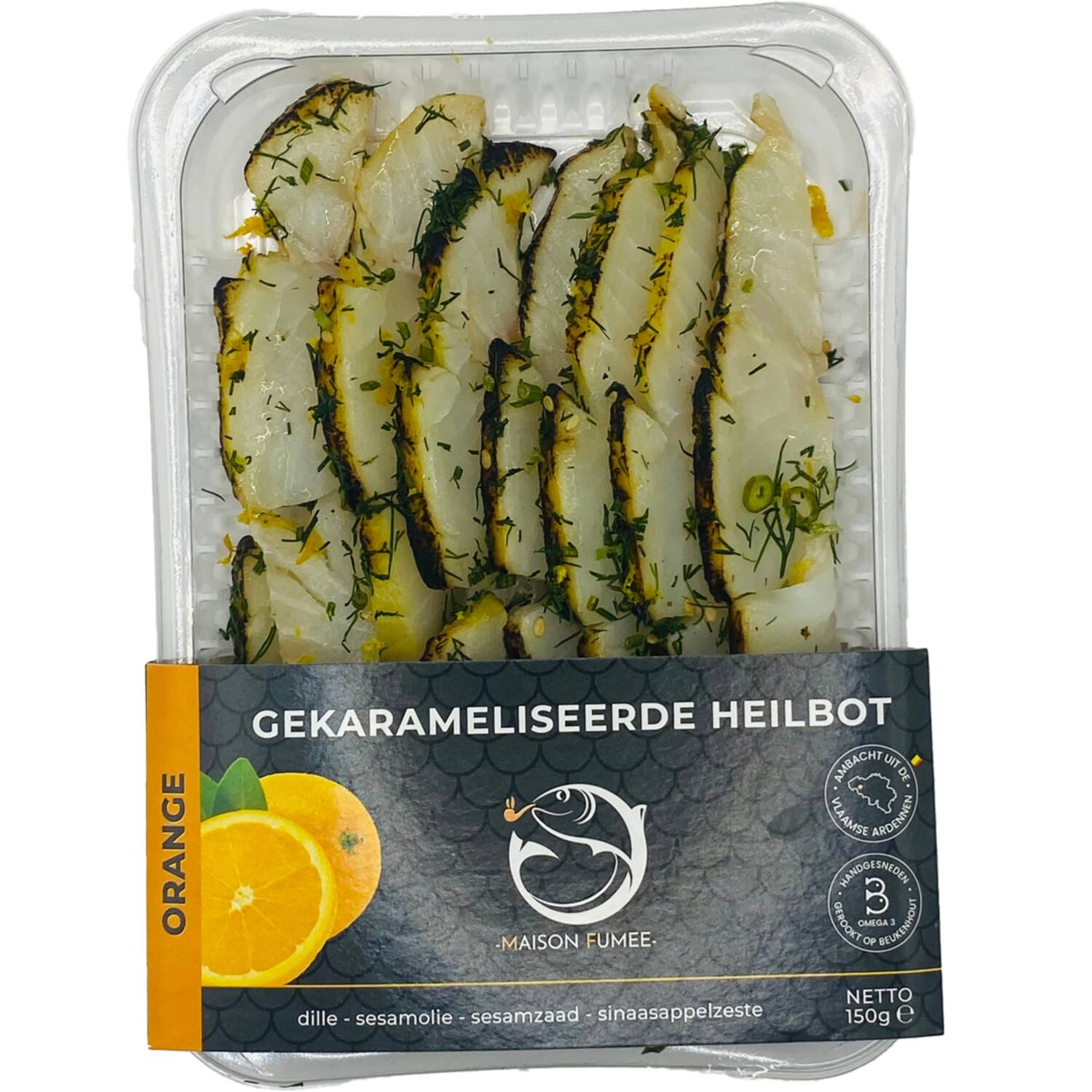 Maison Fumée heilbot gerookt gekarameliseerd 5x150g