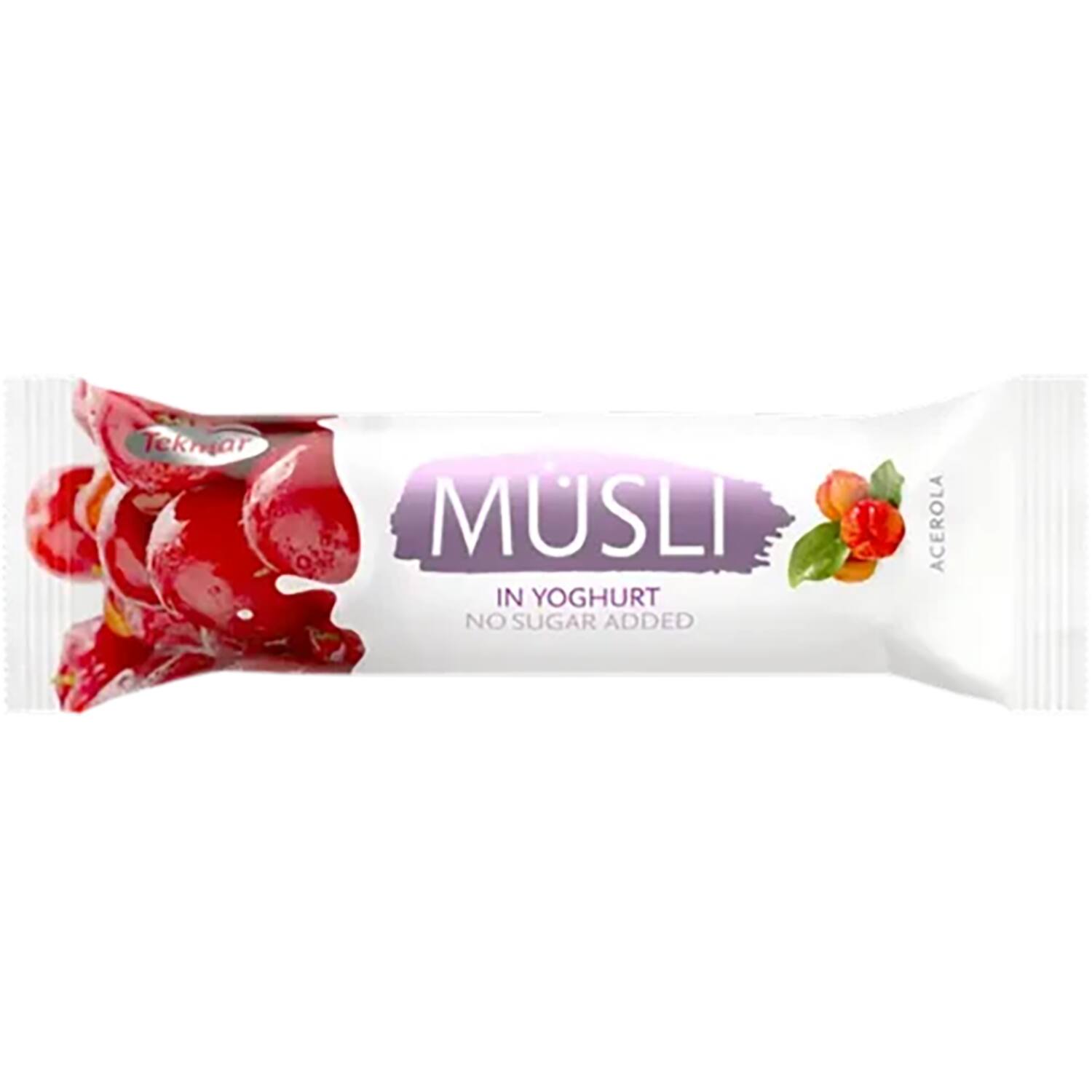 Tekmar Muesli yoghurt reep acerola kers no sugar 32x30g