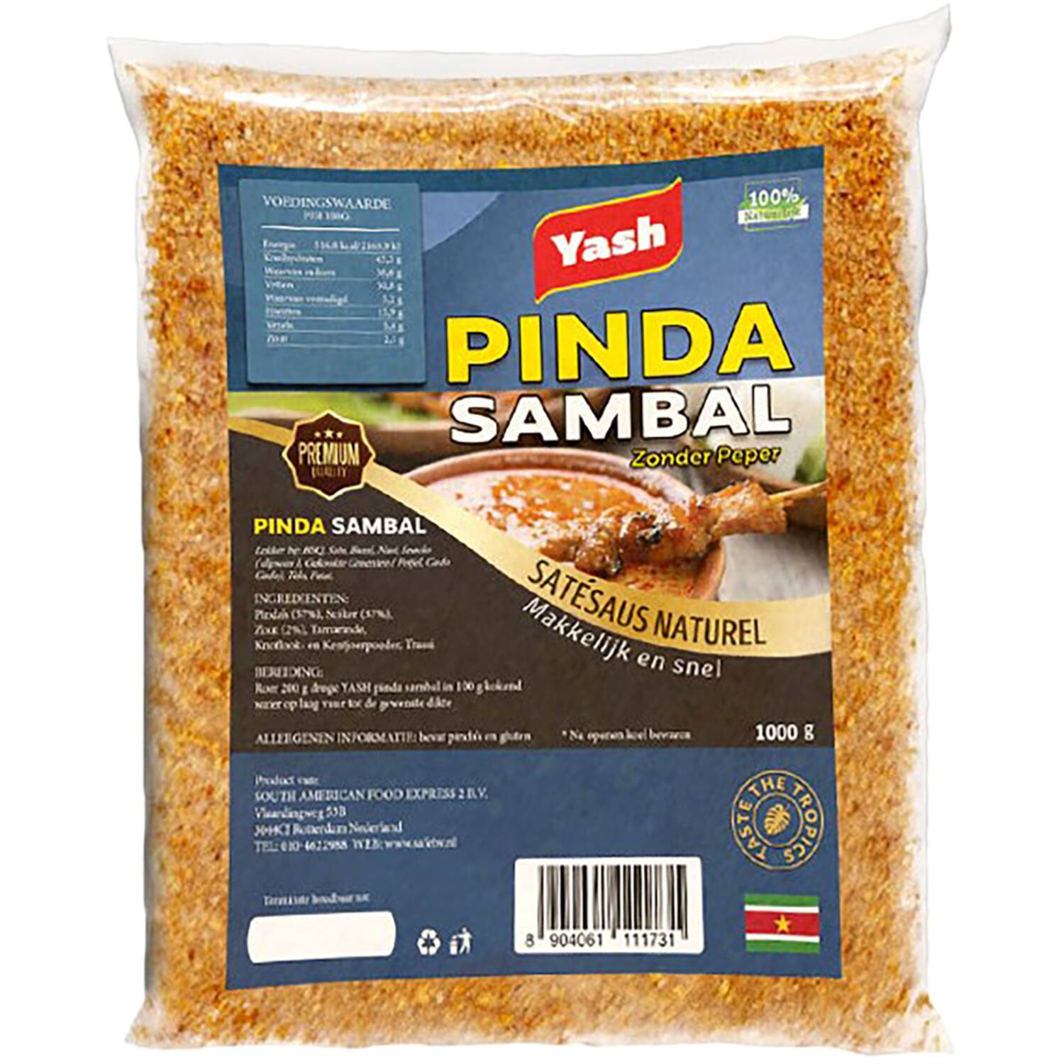 Yash pindasambal blauw zonder peper 6x1kg