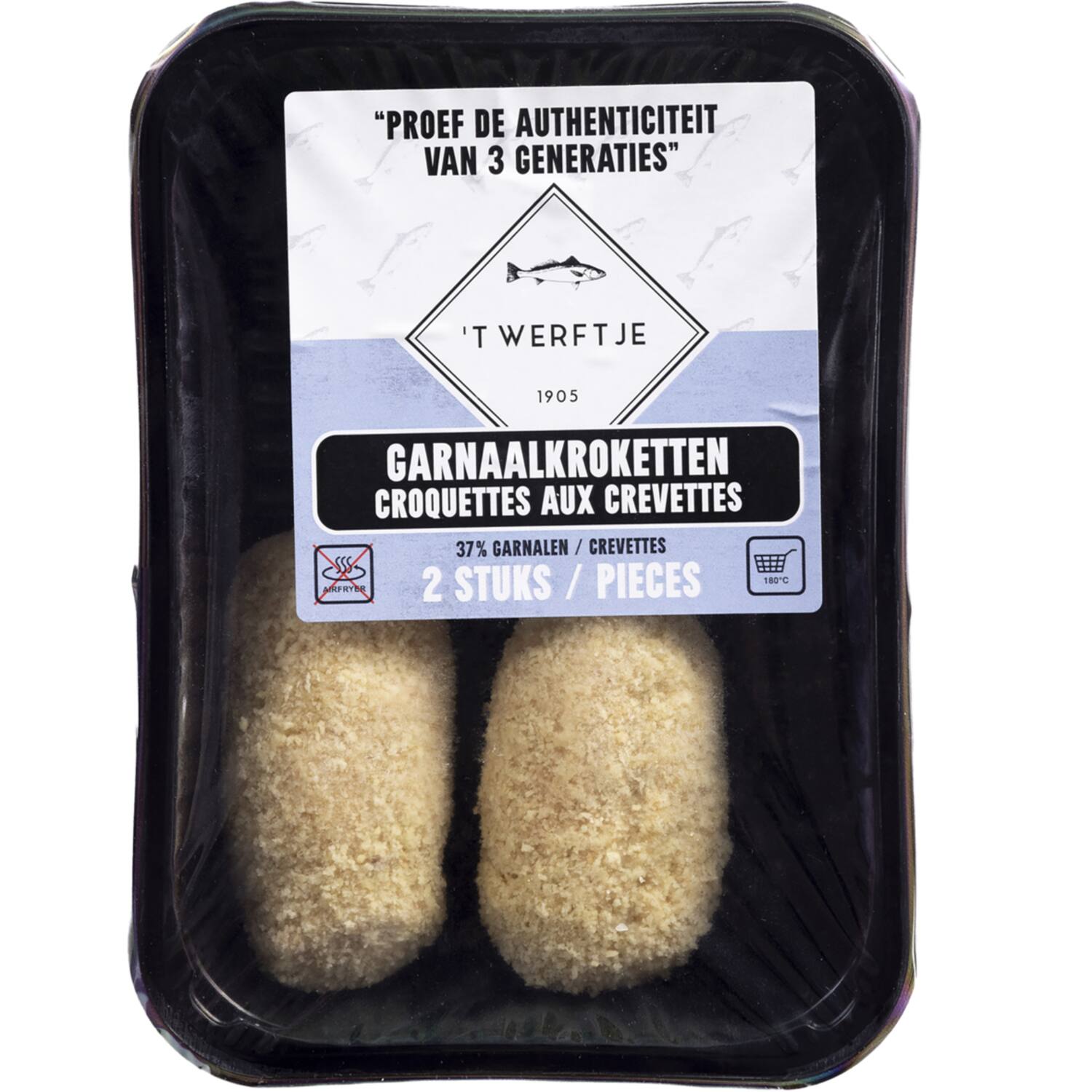 't Werftje garnaalkroketten vers 2x80g