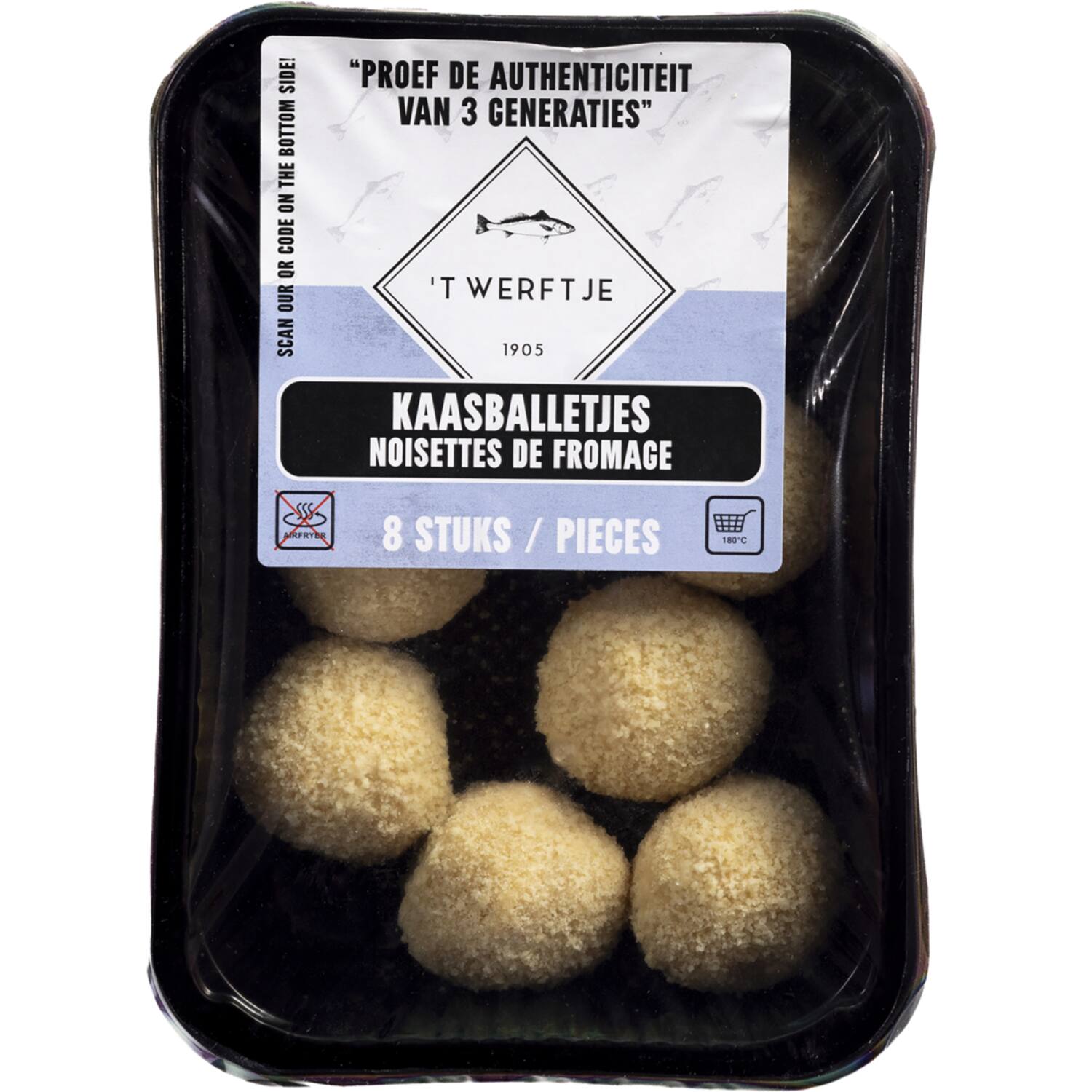 't Werftje kaasballetjes vers 8x30g