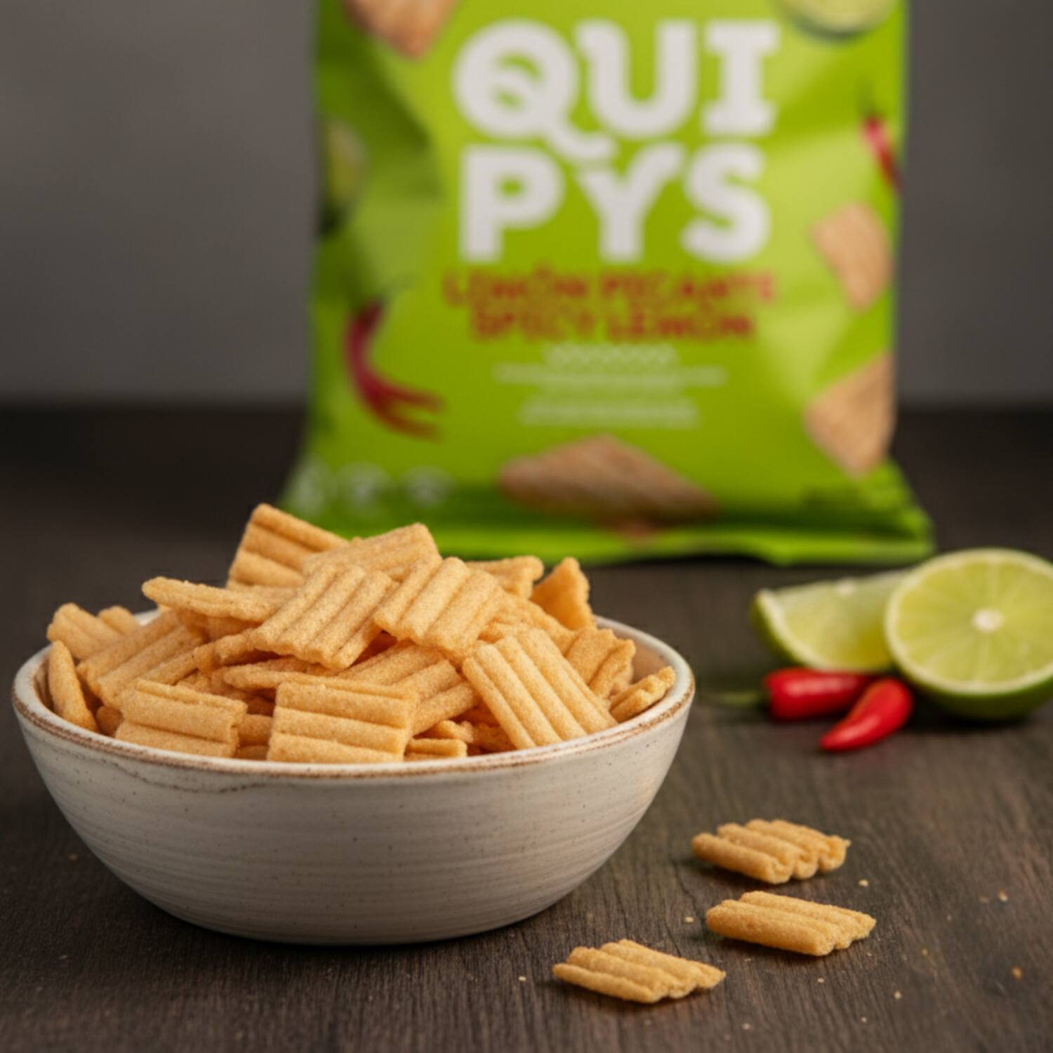 Qfoods quipys chips pittige limoen 24x70g