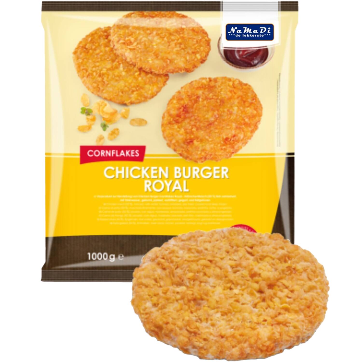 NaMaDi kippenburgers royal cornflakes coating 12x1kg