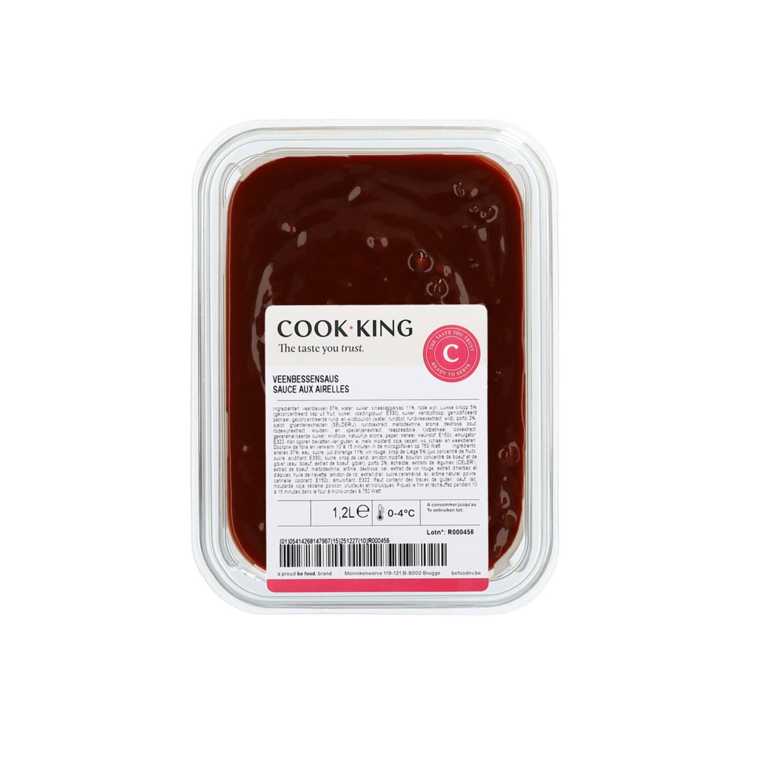 Cookking Cookking Veenbessensaus 1,2 l Krat 5 stuks