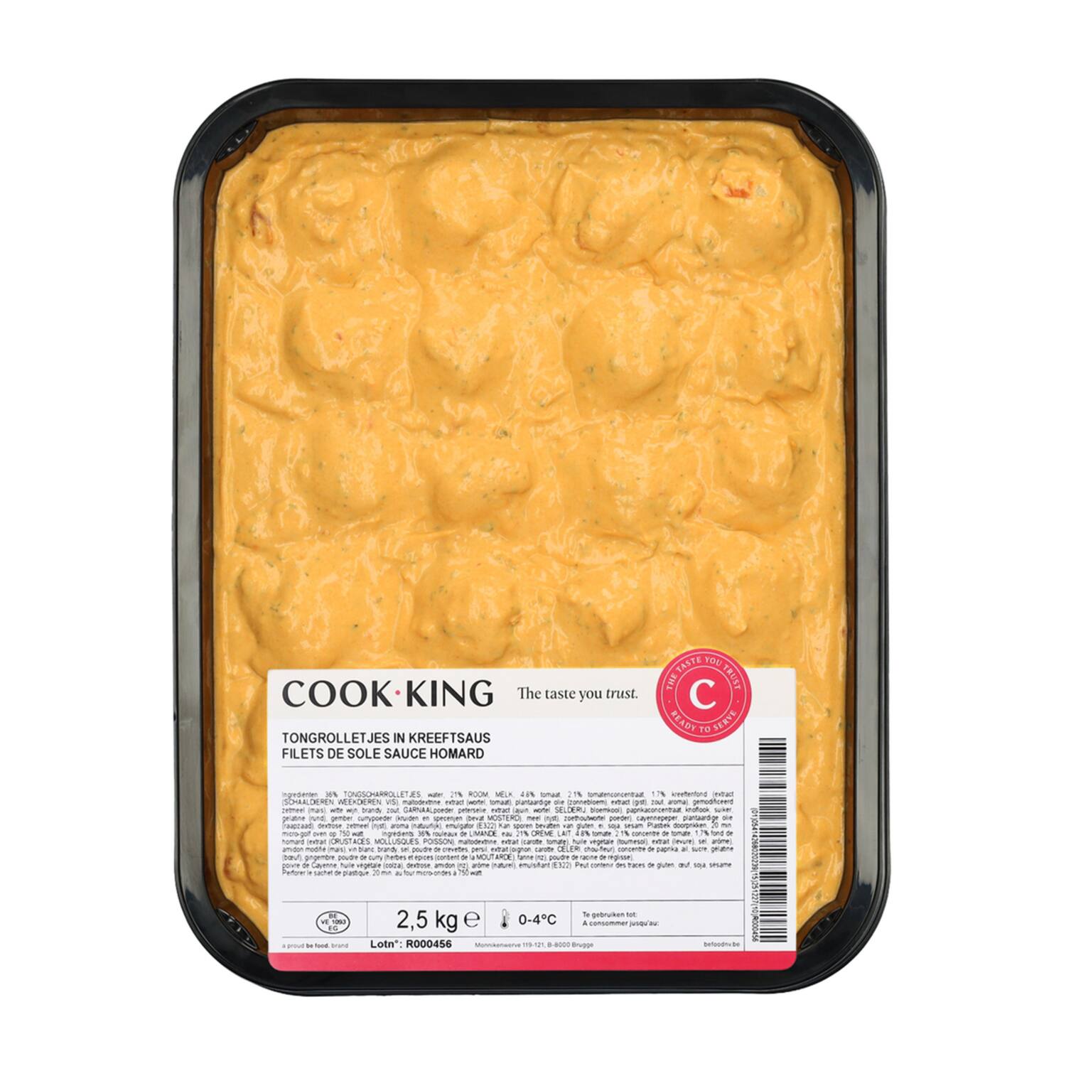 Tongrolletjes in kreeftensaus 2,5 Kg COOKKING