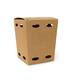 100% Fair frietboxen klein bruin karton 105x105x15mm 6x50st