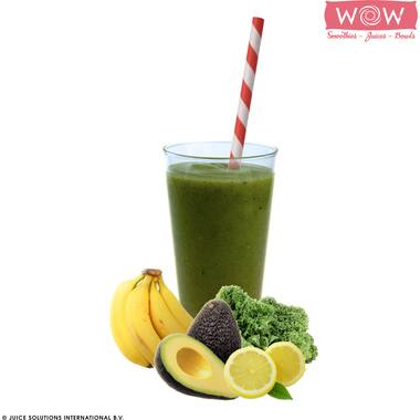 WOW groentesmoothie avocado-kokos-banaan-cacao 33x150g