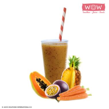 WOW groentesmoothie wortel-ananas-papaja-passievrcht 33x150g