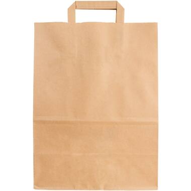 Papieren draagtas ongebleekt 32x17x26cm 250st