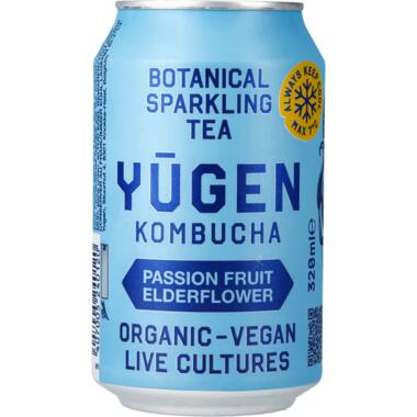 Yugen kombucha passievrucht-vlierbloesem 24x320ml