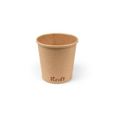 Kraft soepbekers 470ml karton Ø9,8x10cm bruin 20x25st