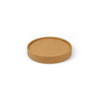 Kraft deksels voor soepbekers karton Ø9,8cm bruin 20x25st