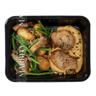 Marblo varkenshaasje met pepersaus 500g