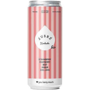 Jusré love you berry much-kombucha aardbei-framboos 6x330ml