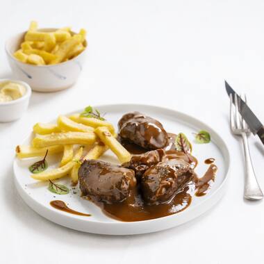Cookking Varkenswangen zwarte peperroomsaus 2,5kg