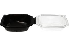 Octaview APET 150x150x70mm 400cc zwart + deksel transp