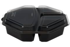 Plastic Bak Octaview zwart 3-vaks - 230x60mm 220/220/650cc