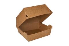 100% Fair hamburgerboxen bruin karton 115x100x70mm 4x80st