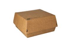 100% Fair hamburgerboxen Giant bruin 155x155x90mm 9x25st