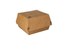 100% Fair hamburgerboxen bruin karton 115x100x70mm 4x80st